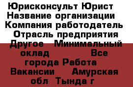 Юрисконсульт/Юрист › Название организации ­ Компания-работодатель › Отрасль предприятия ­ Другое › Минимальный оклад ­ 15 000 - Все города Работа » Вакансии   . Амурская обл.,Тында г.